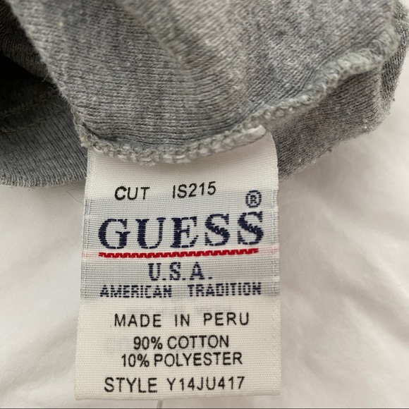 Guess Vintage 90s/2000s Gray Logo Bling T-Shirt - Picture 6 of 8